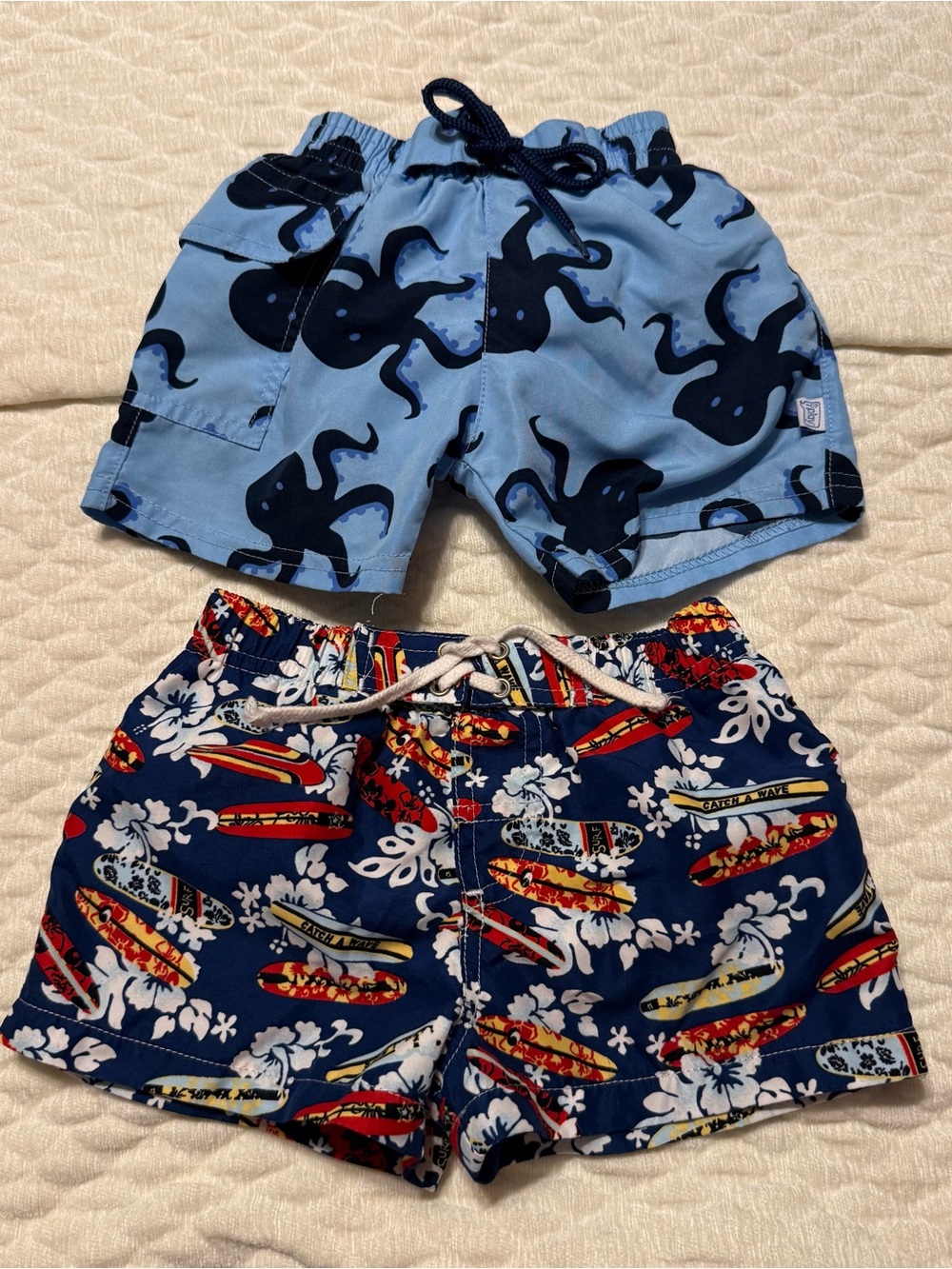 Iplay infant octopus swim trunks w/ attach cloth diaper size small 3-6 months